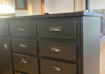 Kitchen design with handcrafted wood details - Dirr Woodcraft custom carpentry Orcas Island