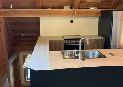 Custom kitchen remodel with stone countertop - Dirr Woodcraft Orcas Island