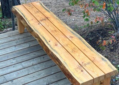 Custom built outdoor seating - Dirr Woodcraft carpenter Orcas Island