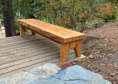 Custom built outdoor bench - Dirr Woodcraft handcrafted furniture Orcas Island