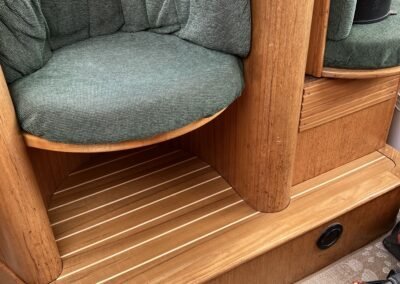 Boat floor renovation with custom wood - Dirr Woodcraft marine woodworking Orcas Island
