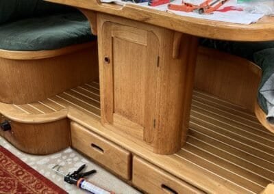 Sailboat interior custom woodworking - Dirr Woodcraft Orcas Island