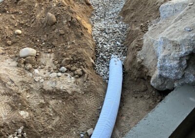 Drainage installation for root cellar build - Dirr Woodcraft Orcas Island