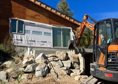 Concrete forms for root cellar construction - Dirr Woodcraft Orcas Island