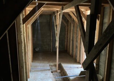 Root cellar framing and structural work - Dirr Woodcraft Orcas Island