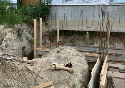 Root cellar foundation walls and drainage system - Dirr Woodcraft Orcas Island