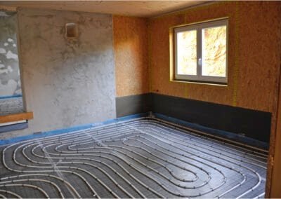 Radiant floor heating installation - Dirr Woodcraft home remodeling Orcas Island